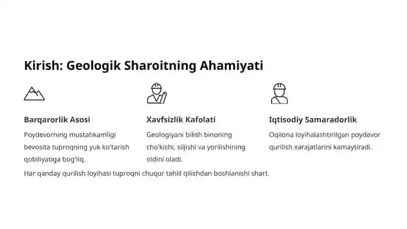 Binolar Poydevorlarini Joylashtirishda Geologik Sharoitni Hisobga Olish 2