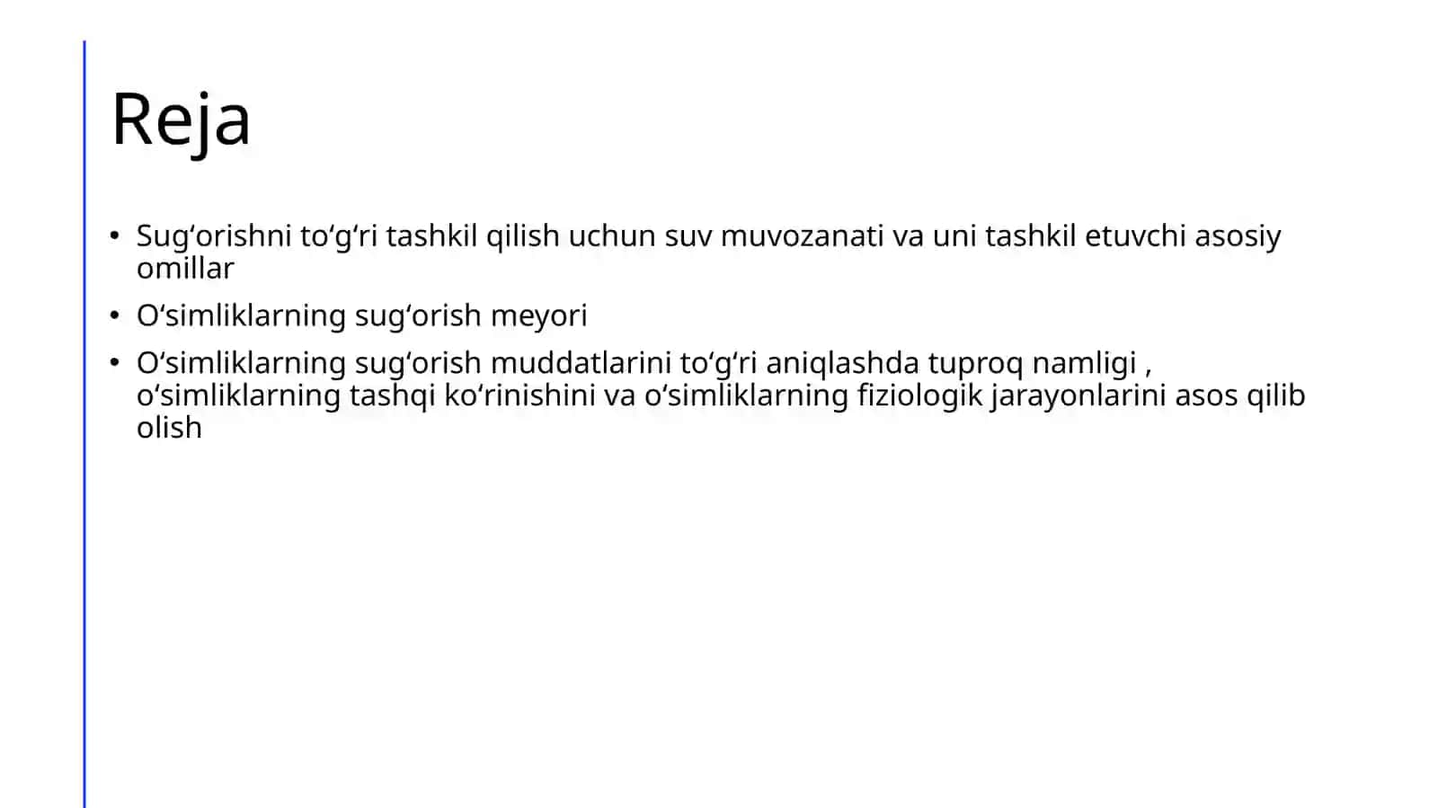 Sugʻoriladigan dehqonchilikning fiziologik asoslari 2