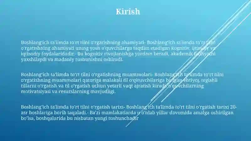 Maktabgacha Ta'Limda Chet Tillarni O'Qitish Muammolari Va Chet Tillarini O'Qitish Tarixi 2