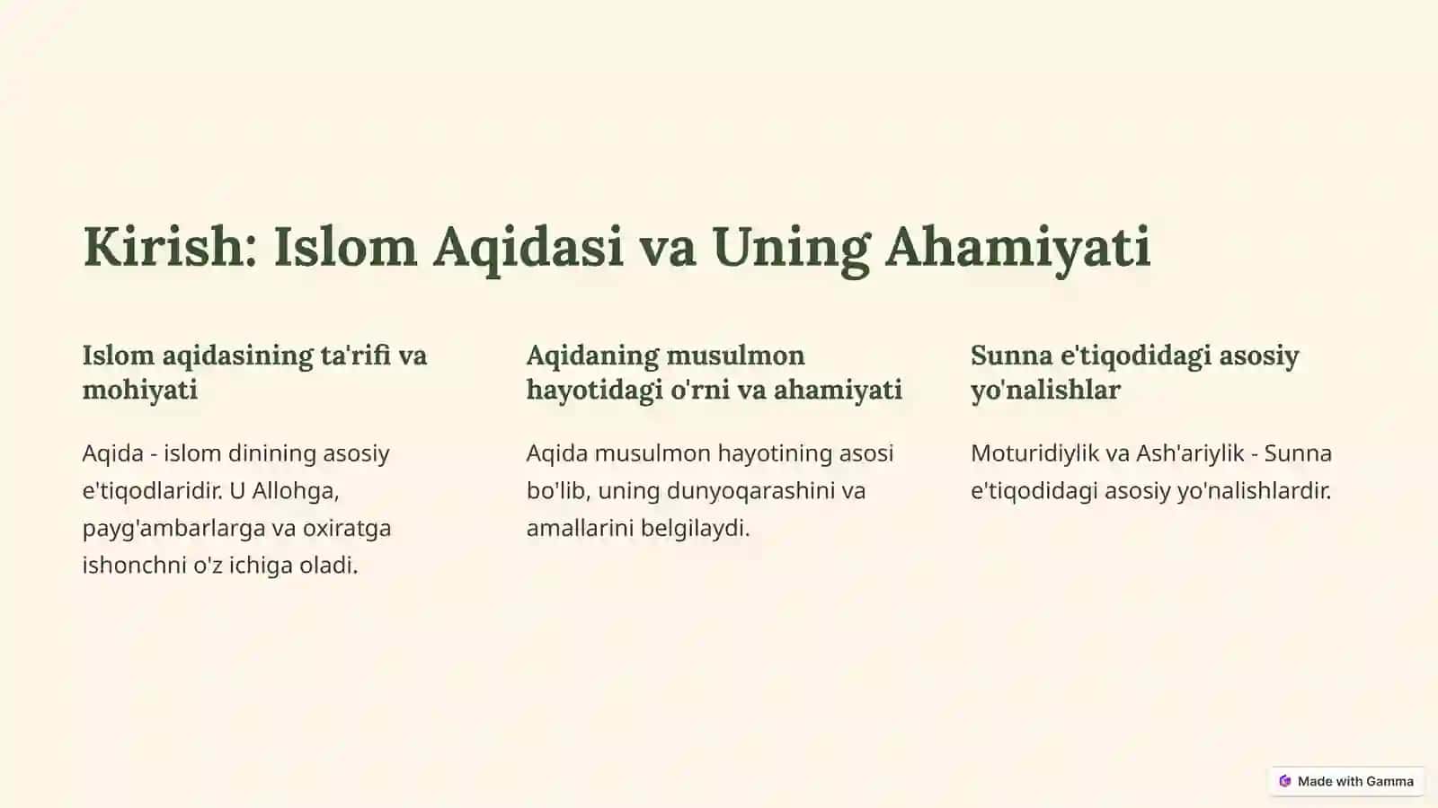 Moturidiylik va Ash'ariylik: Islom Aqidasida Ikki Yo'nalish 2