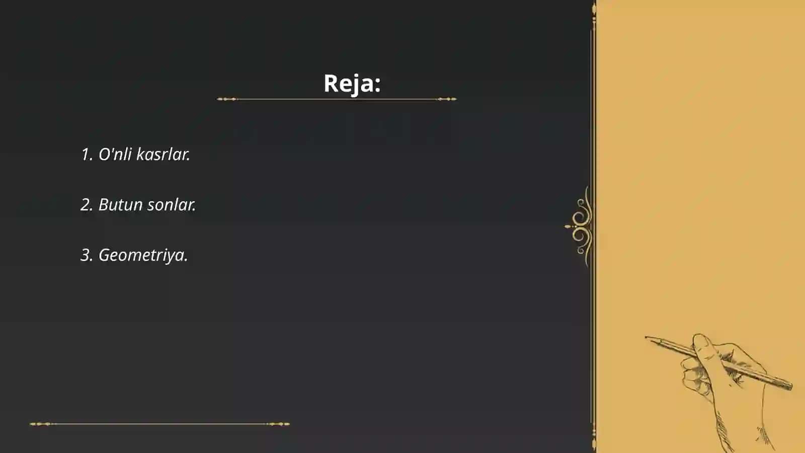 O'nli kasrlar 2