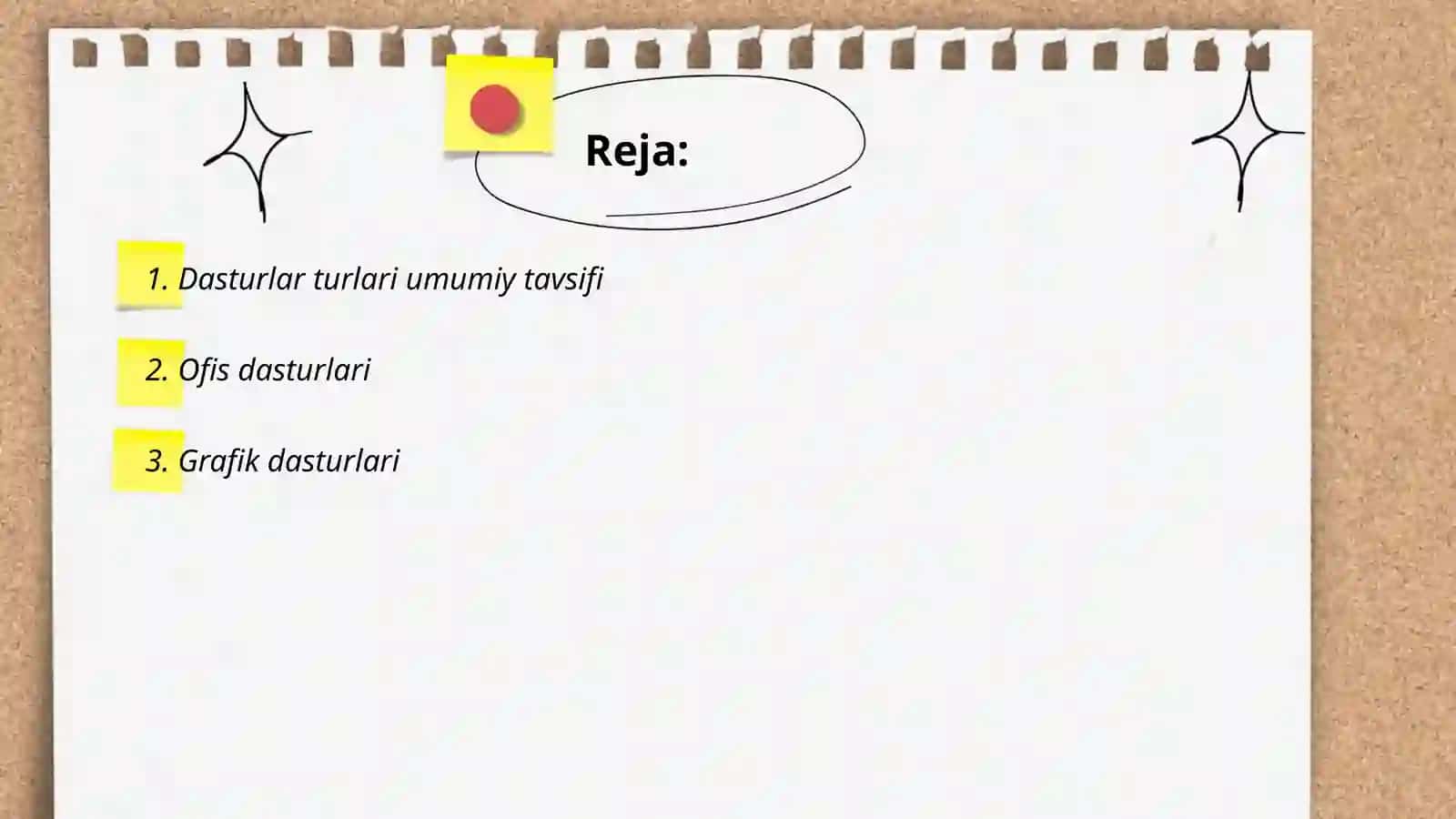 Dasturlar turlari umumiy tavsifi 2