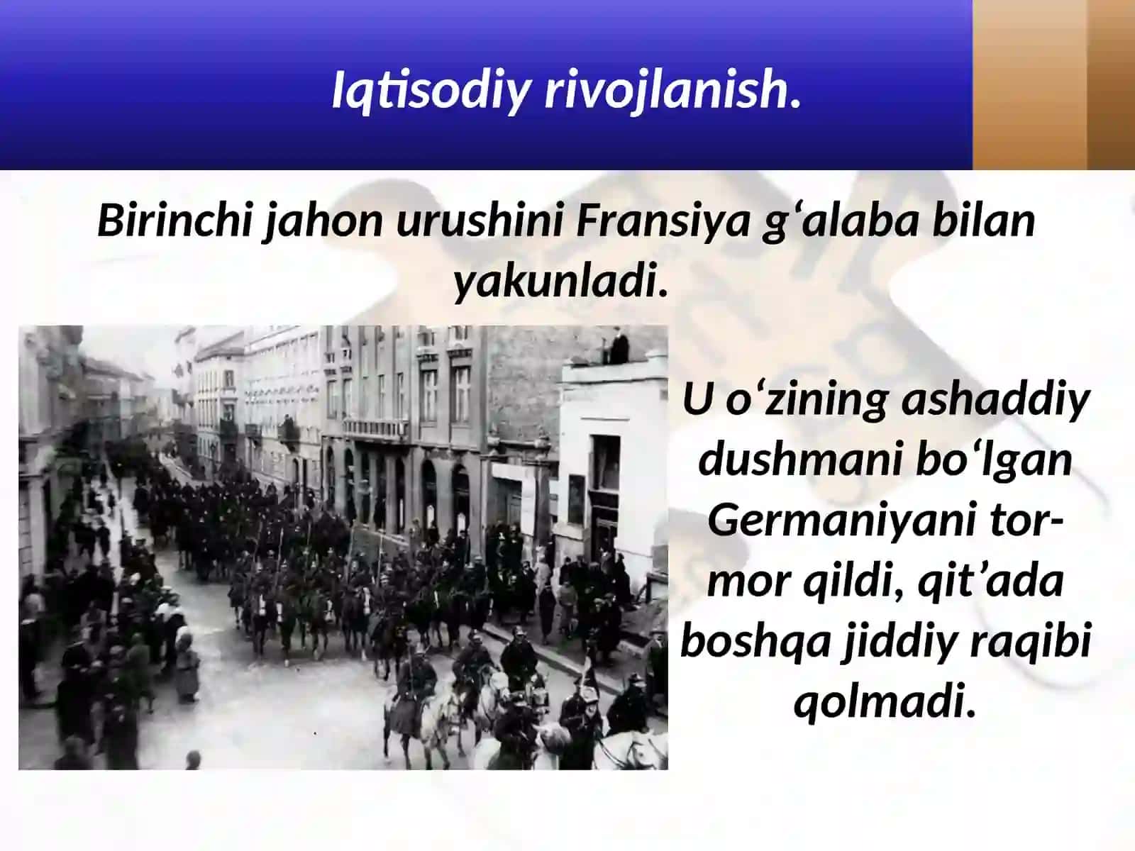 10-sinf Jahon tarixi fani darsligi asosida 4-Iqtisodiyrivojlanish 2