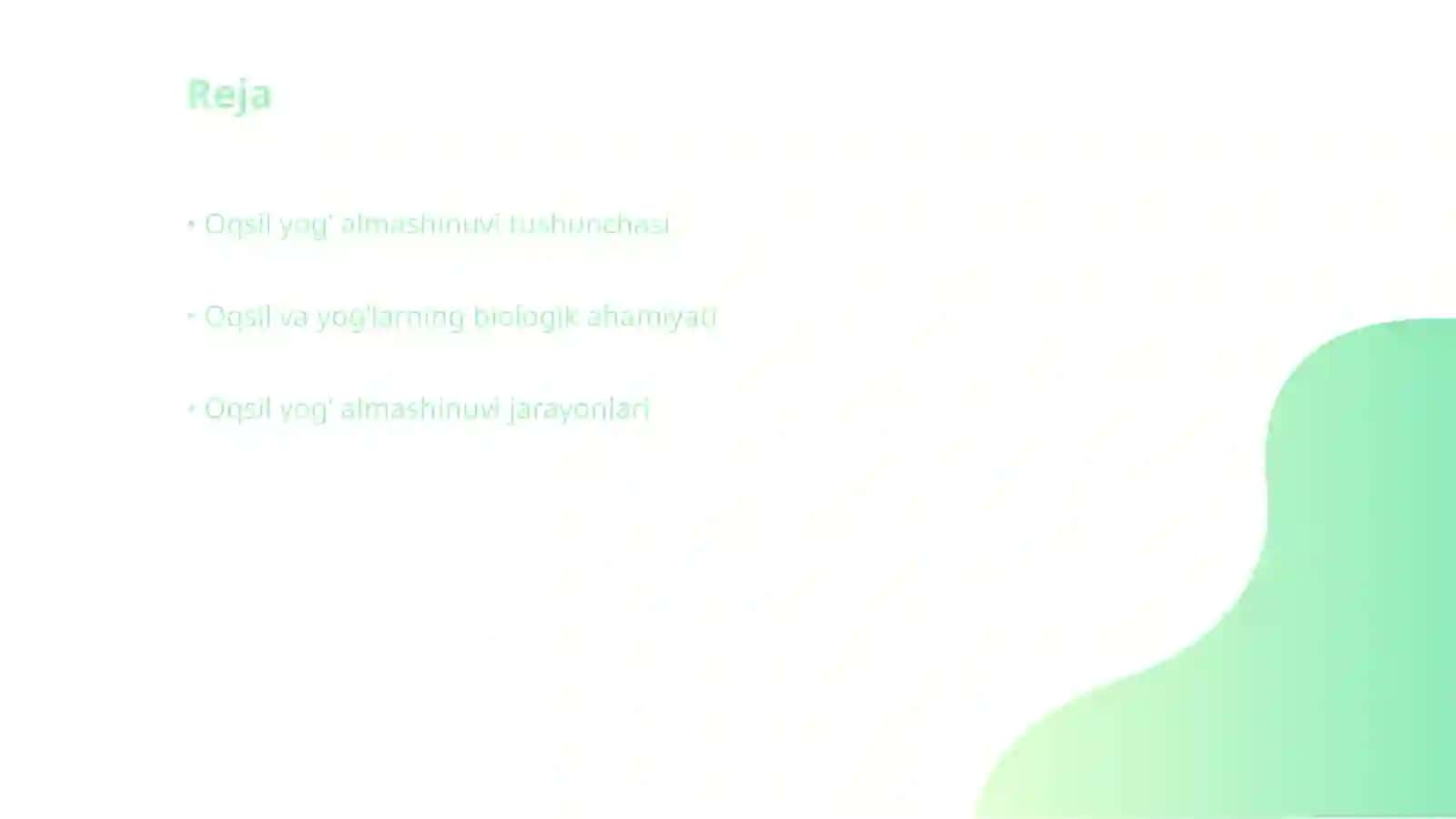 Oqsil yog’ almashinuvi 2