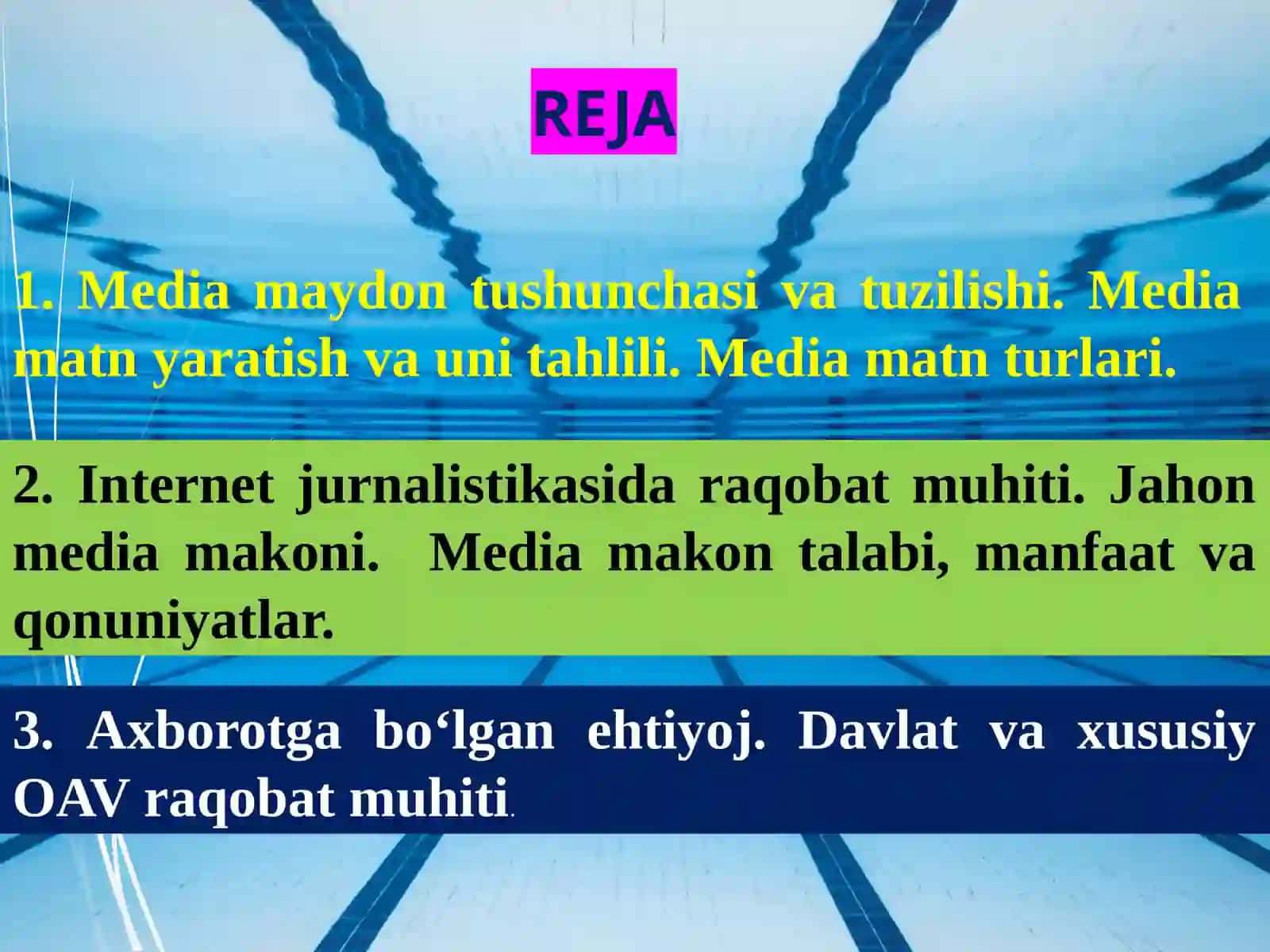 Media maydon tuzilishi vainternet jurnalistikasida raqobat muhiti 2