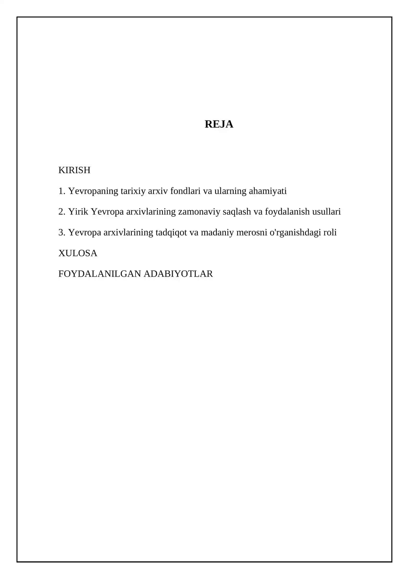 Yevropa davlatlaridagi yirik arxivlar 2