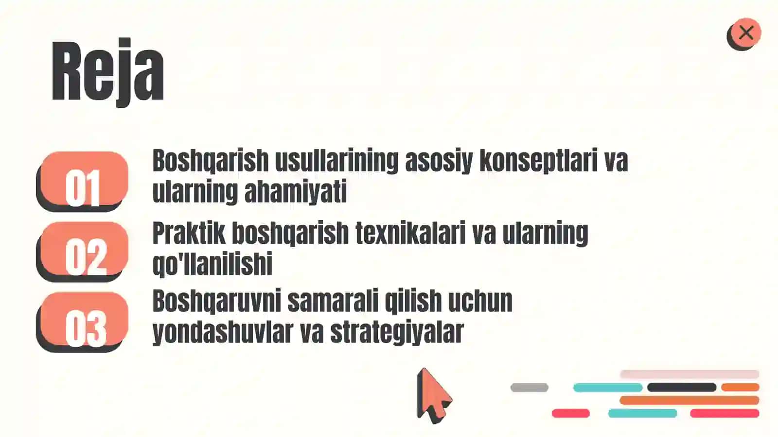 Kutubxona axborot faoliyatida boshqarish usullari 2