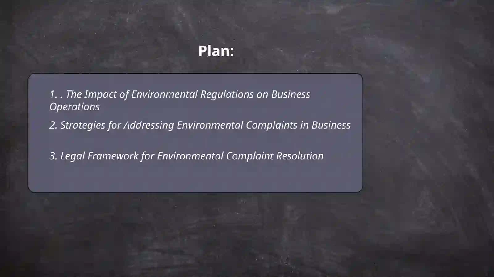 Business and the Environment. Dealing with Complaints 2