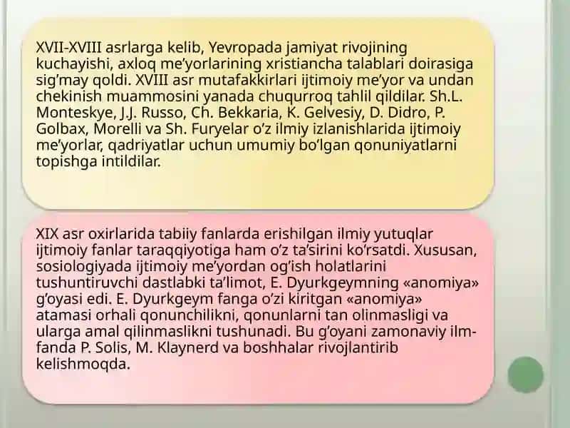 E.Dyurkegy, R.Mertonlarning deviant xulqat vorto’g’risidagi nazariyalari 2