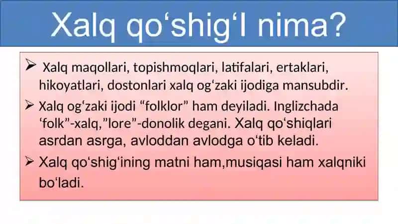 xalq qo'shiqlari 2