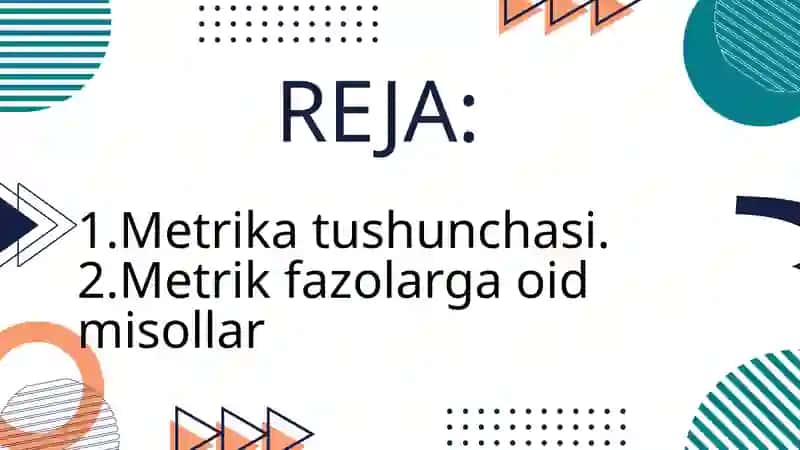 METRIK FAZOLAR 2