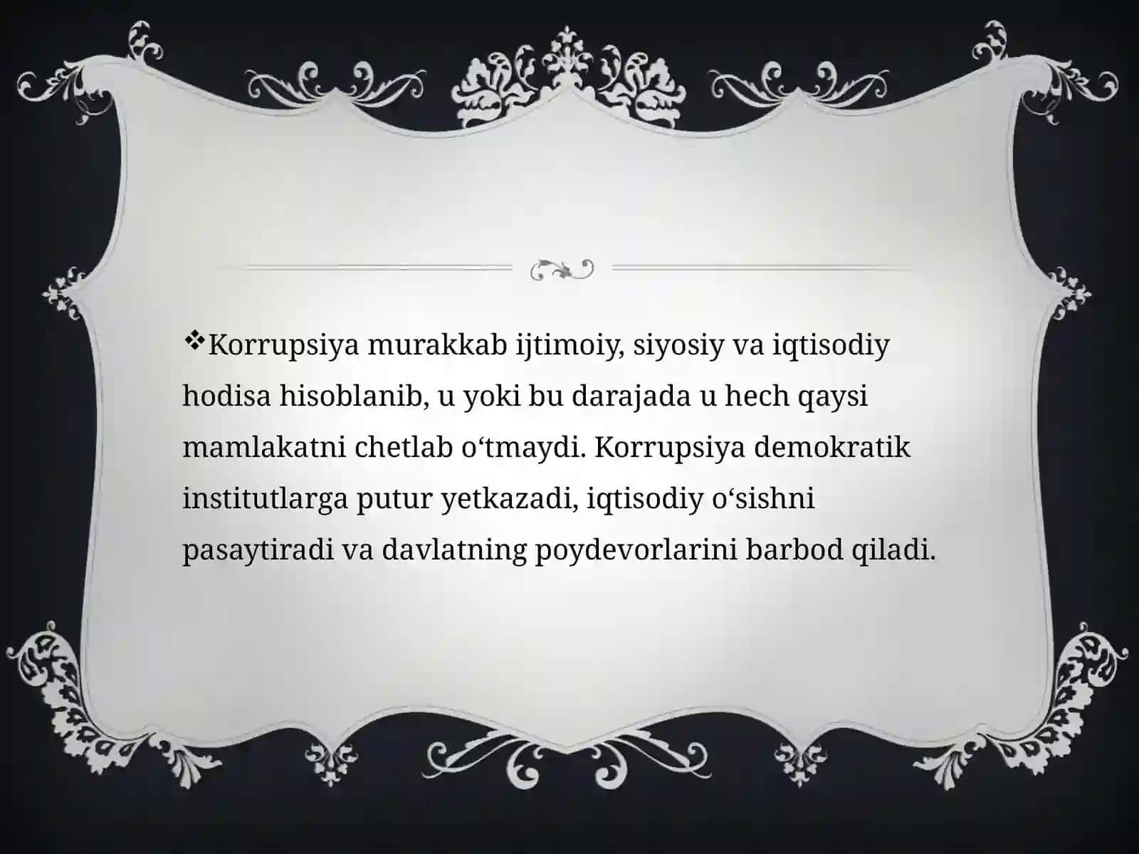 BMT kodeksida korrupsiyaga munosabat 2