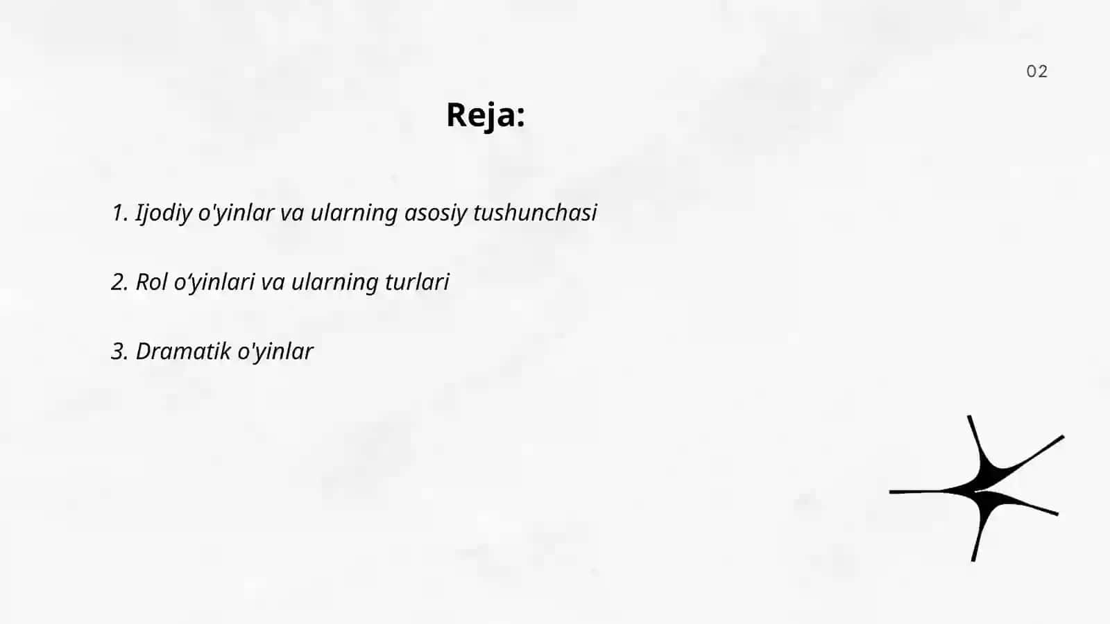 Ijodiy õyinlar va ularning turlari 2