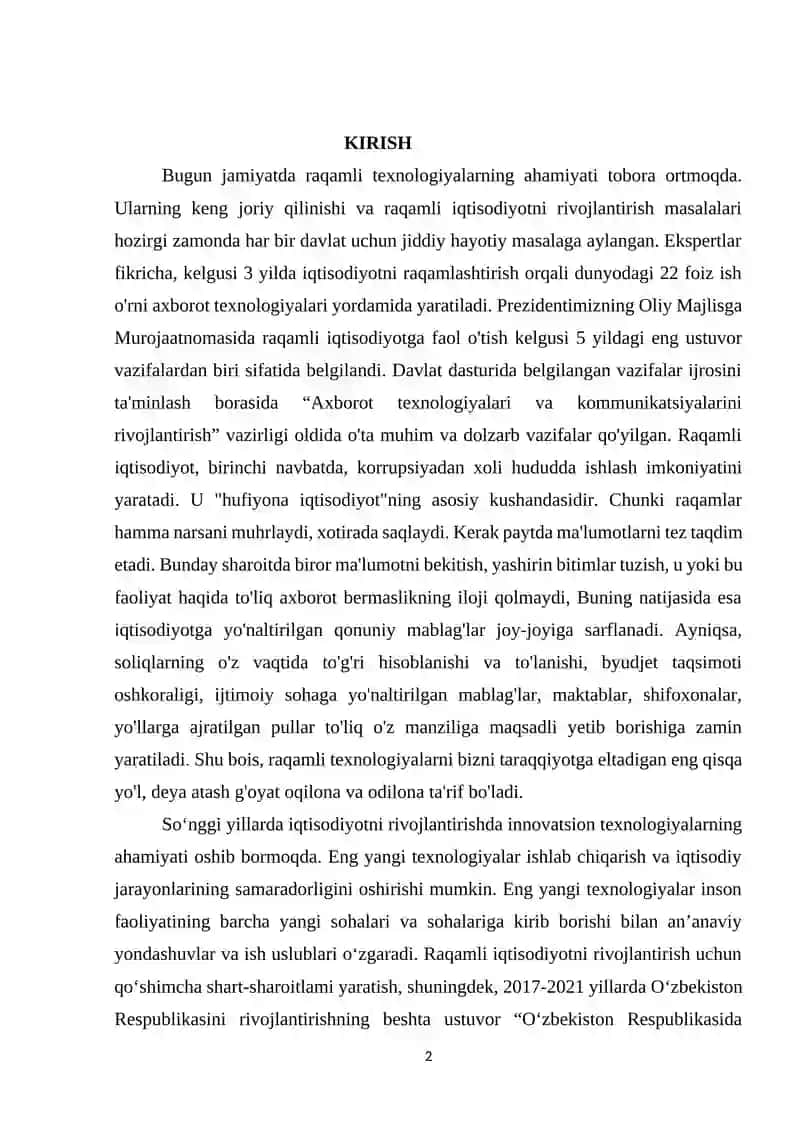 RAQAMLI IQTISODIYOT VA AXBOROT TEXNOLOGIYALARINING NAZARIY ASOSLARI 2