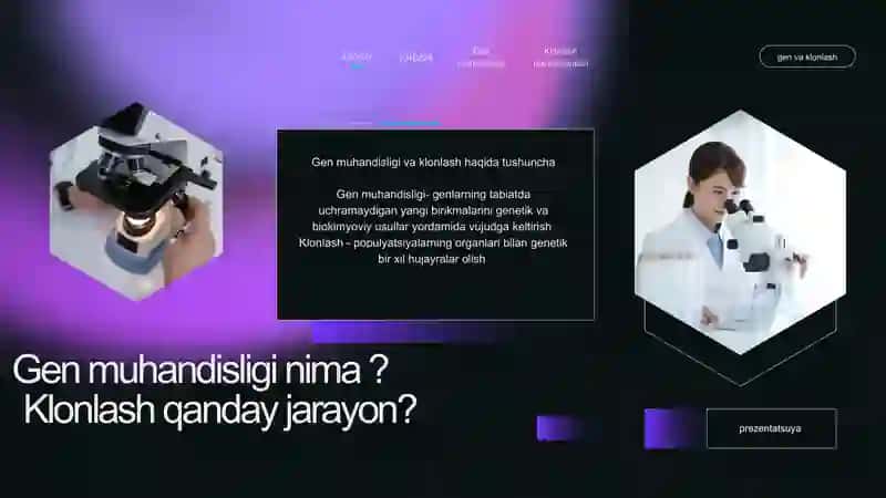 gen muhandisligi va klonlash texnologiyalari prezentatsiya taqdimot 2