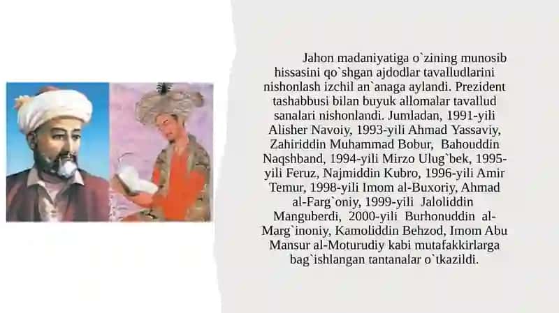 Ma'naviy va madaniy taraqqiyot 2