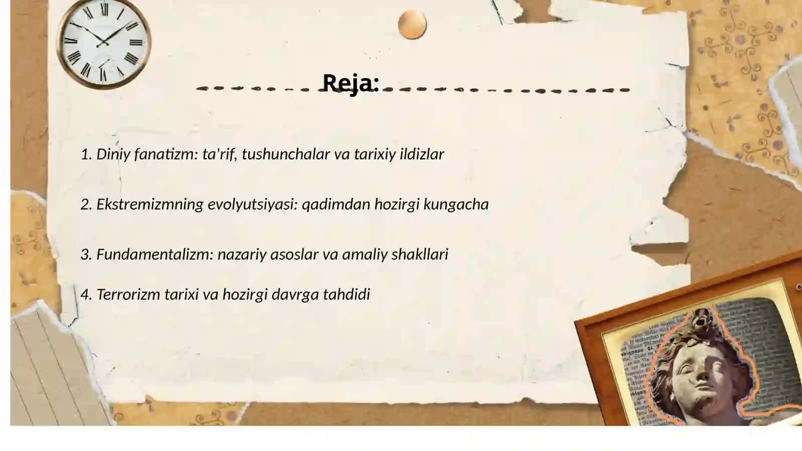 Diniy fanatizm,ekstremizm,fundamentalizm,terrorizmning tarixi va hozirgi davrga tahdidi 2