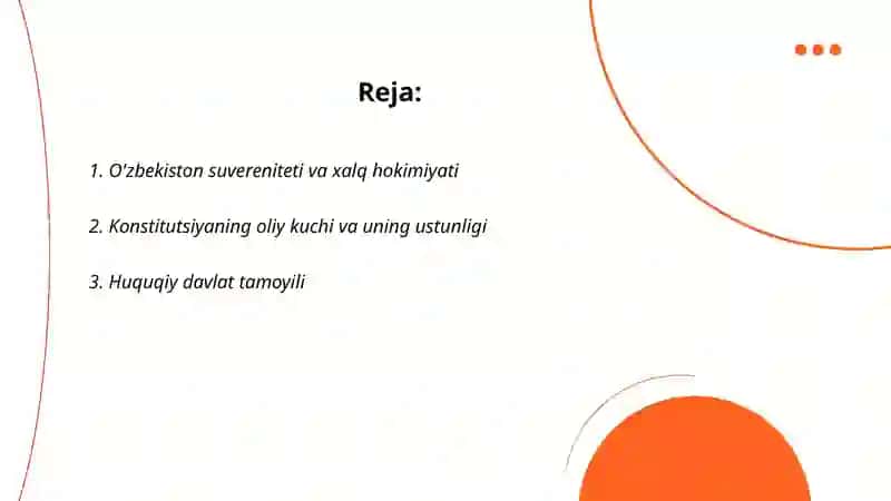 Oʻzbekiston Respublikasi Konstitutsiyasining asosiy tamoyillari 2