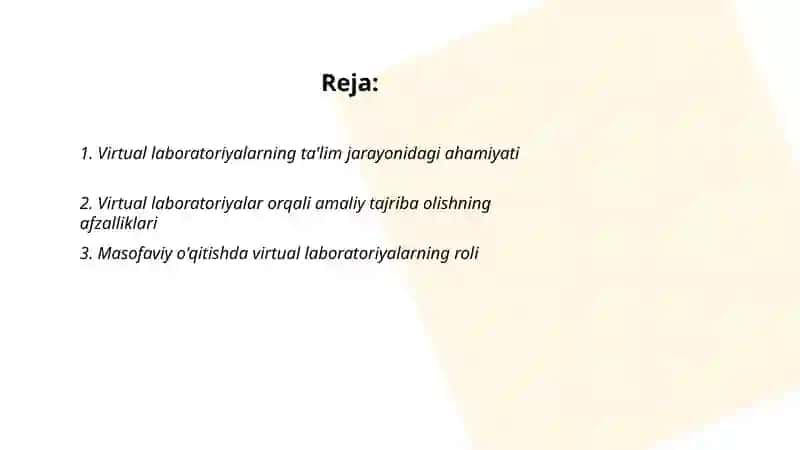 Virtual laboratoriyalar va ularning taʼlim jarayonidagi afzalliklari 2