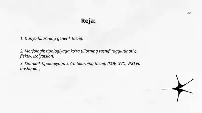 Dunyo tillarning genetik tasnifi 2