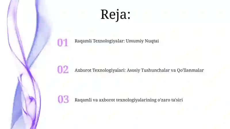 Raqamli va axborot texnologiyalari.Fanining predmeti va vazifalari 2