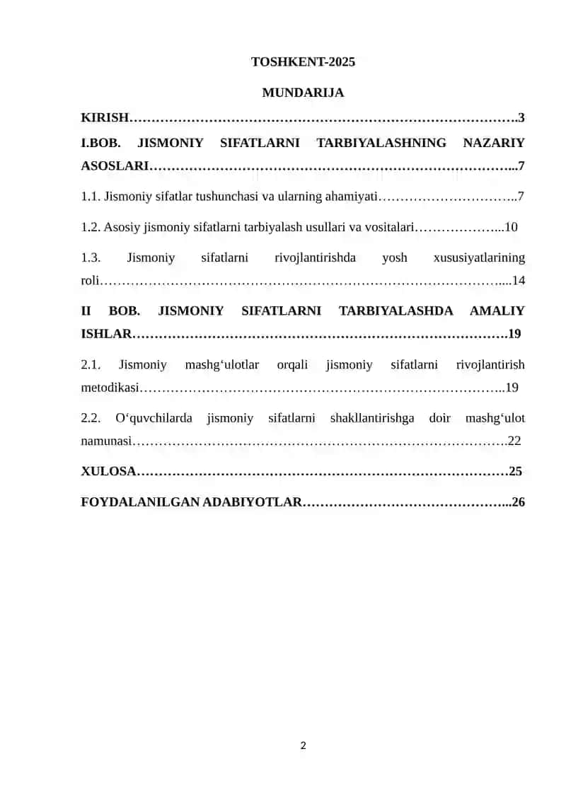 Jismoniy sifatlarni tarbiyalash 2