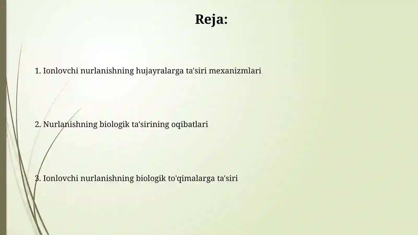 Ionlashtiruvchi nurlar biologik to‘qimalarga ta‘siri 2