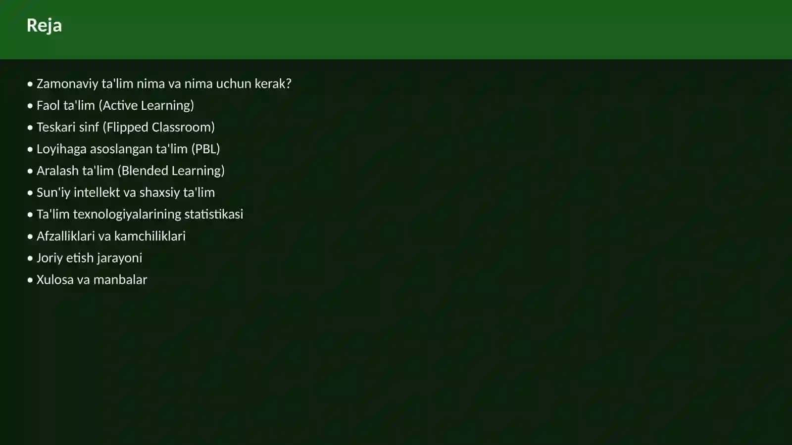 Zamonaviy Ta'lim Metodlari 2