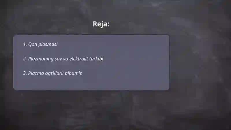 Qonning tarkibi 2