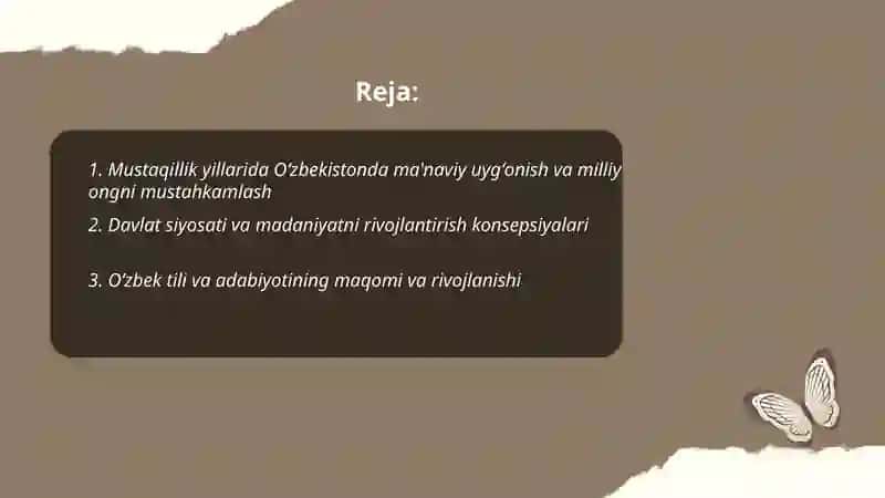 Mustaqillik yillarida Oʻzbekistondagi maʼnaviy va madaniy taraqqiyot 2
