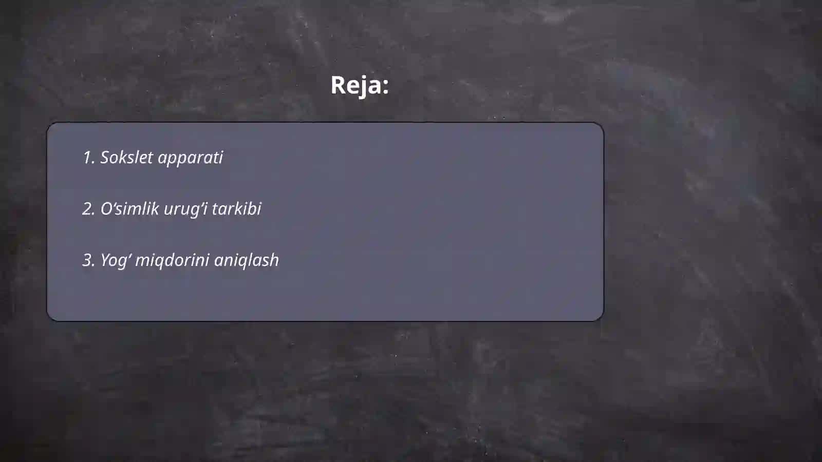 Òsimlik uruĝi tarkibidagi yoĝ miqdorini Sokslet apparatida aniqlash 2