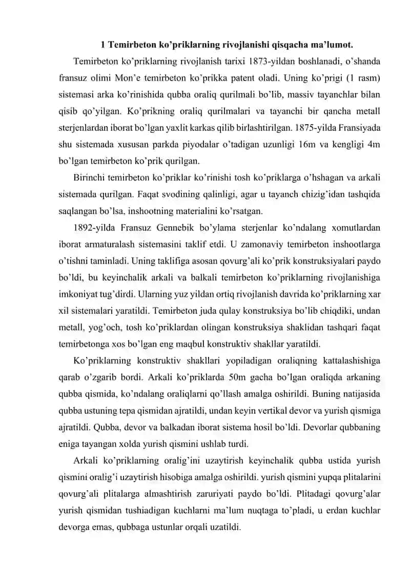TEMIRBETON KO'PRIKLAR KONSTRUKSIYALARIDA YUQORI DARAJALI DARZBARDOSHLIK TALABLAR 2