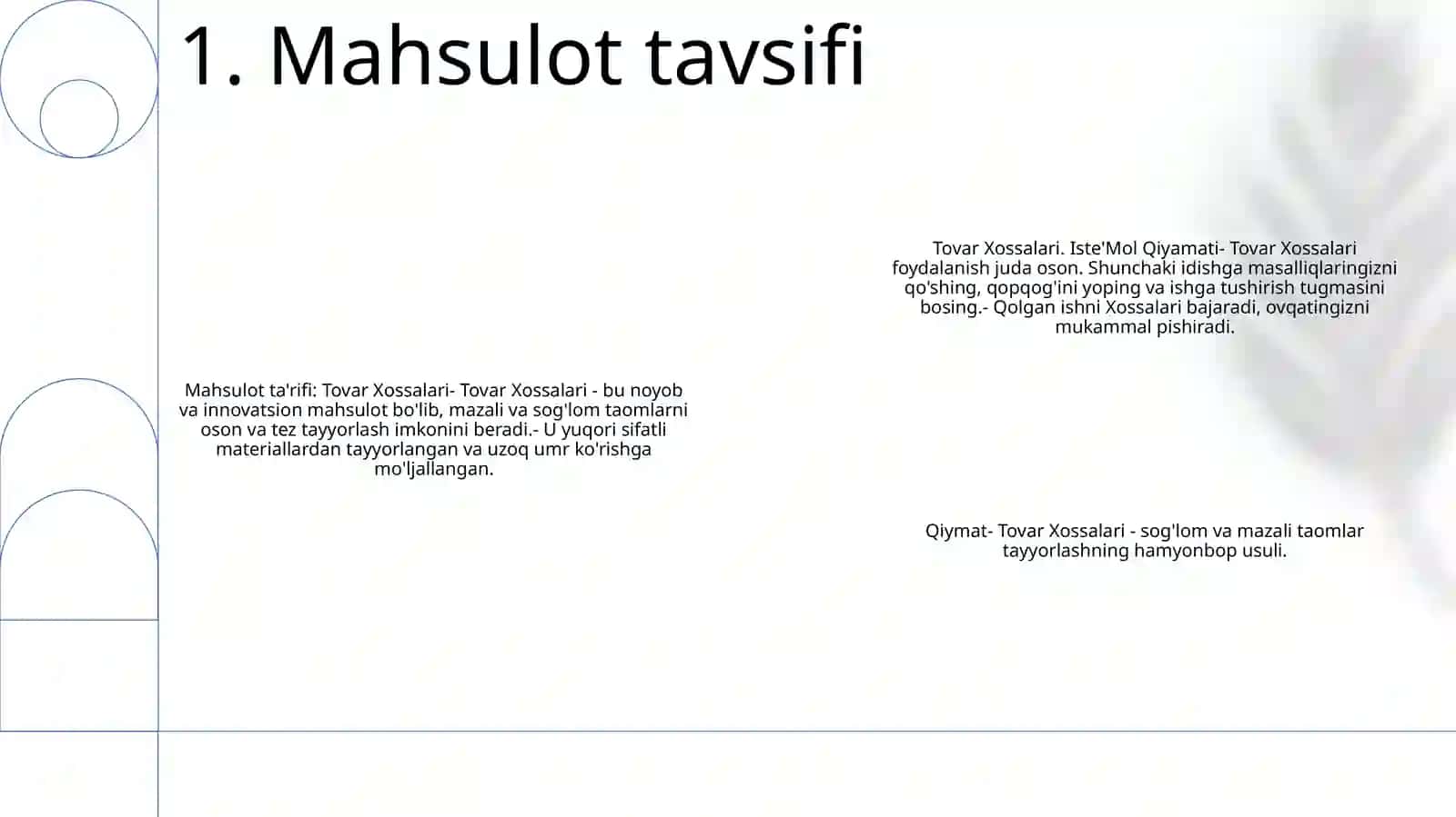Tovar Xossalari. Iste'Mol Qiyamati Va Qiymat 2