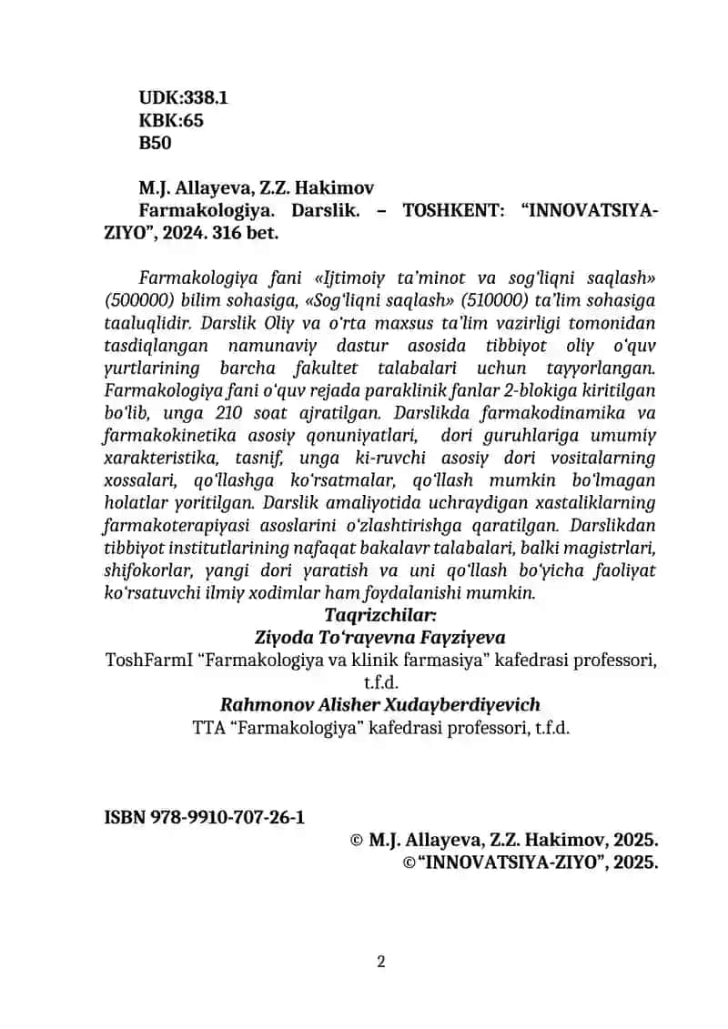 Farmakologiya Darslik 2