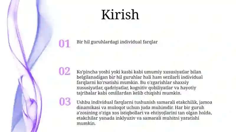 Ajralgan Guruhlardagi Individual Tafovutlar 2