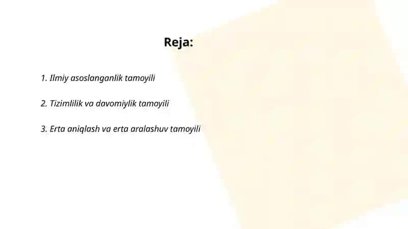 Pedagogik profilaktikaning asosiy tamoyillari 2