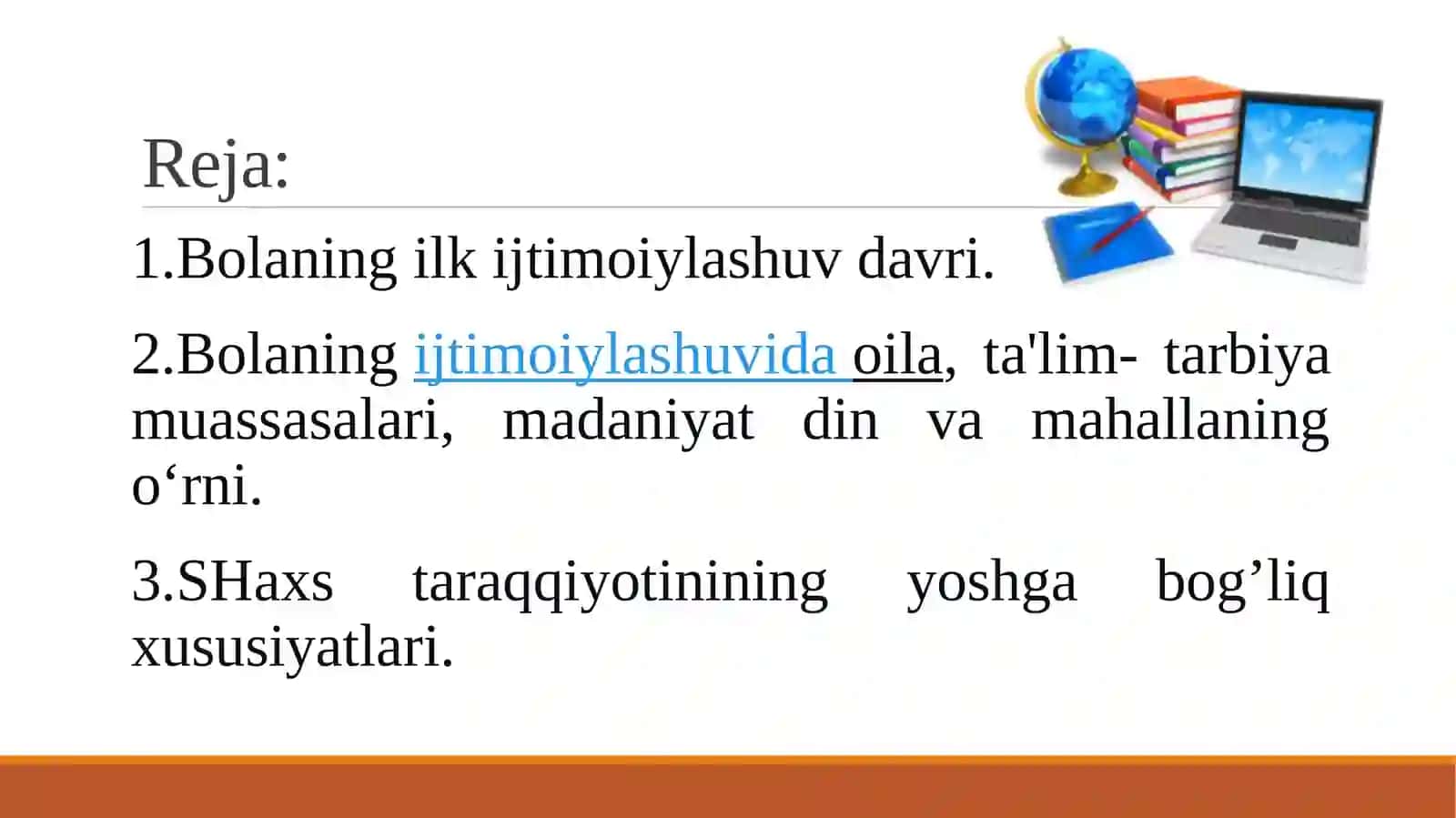 Bolaning sotsiumda rivojlanishi 2