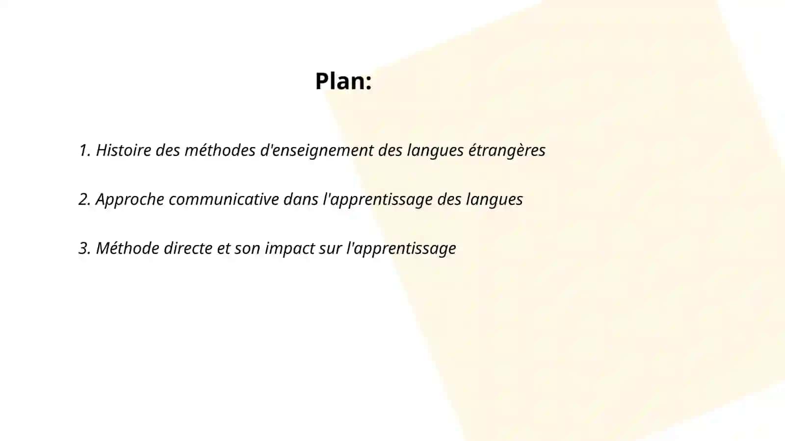 Présentation orale sur les méthodes d'enseignement des langues étrangères 2