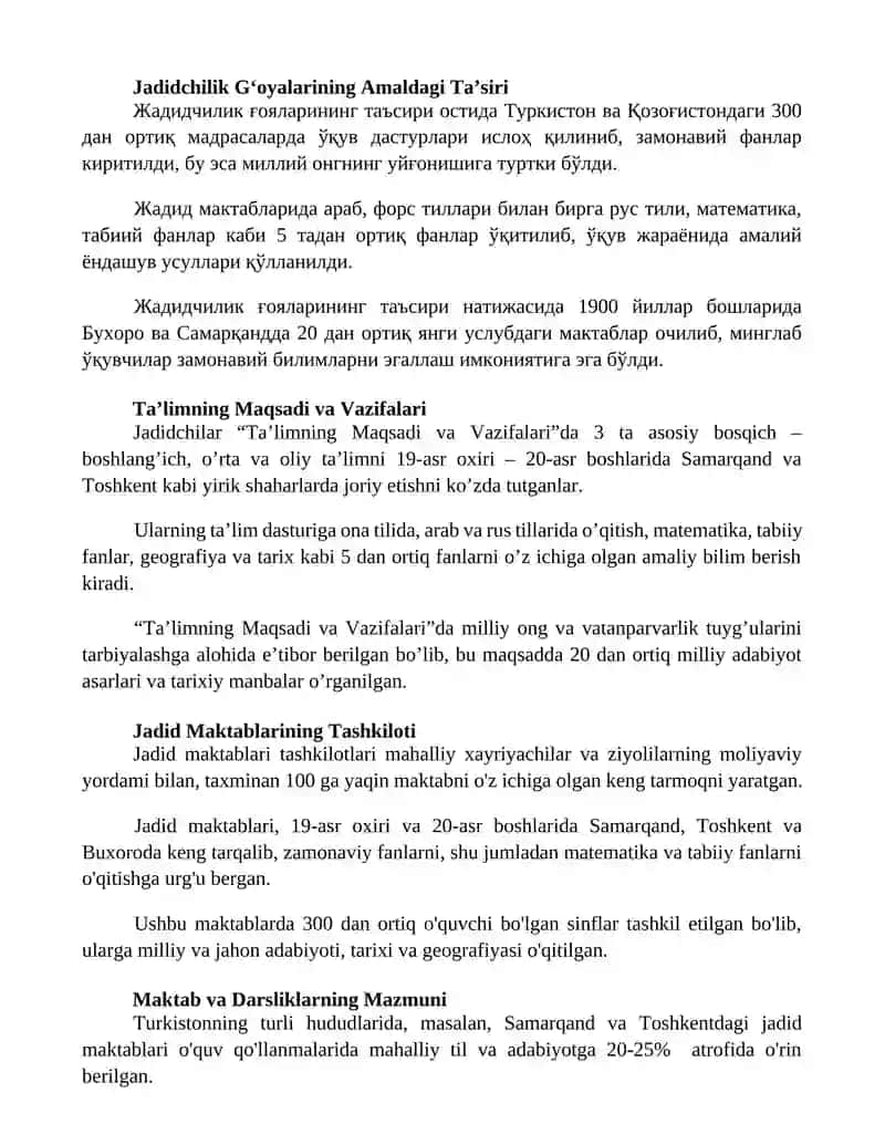 Jadid ma'rifatparvarlarining pedagogik qarashlari 2