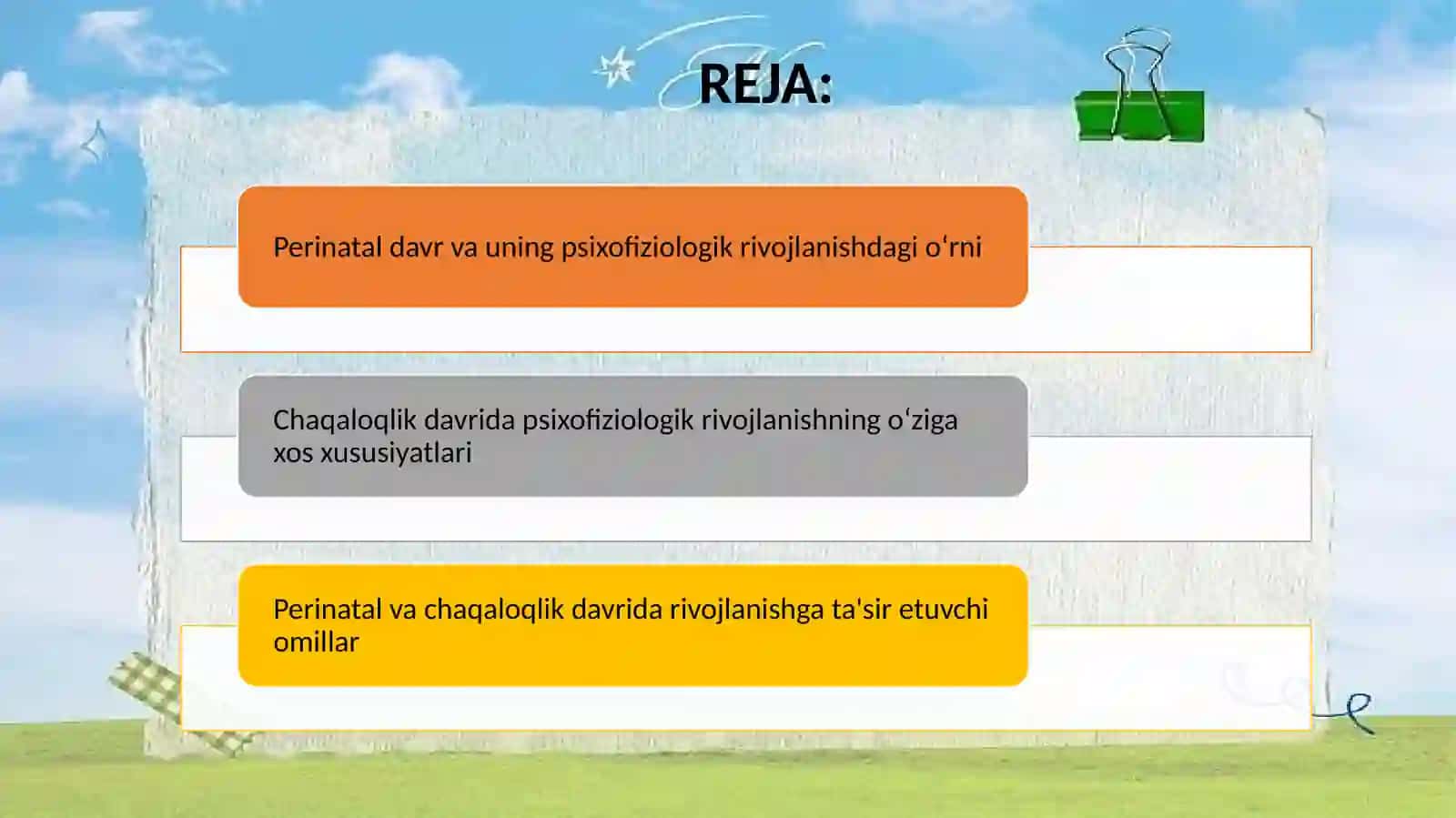 Perinatal va chaqaloqlik davrida psixofiziologik rivojlanishga xos xususiyatlari 2