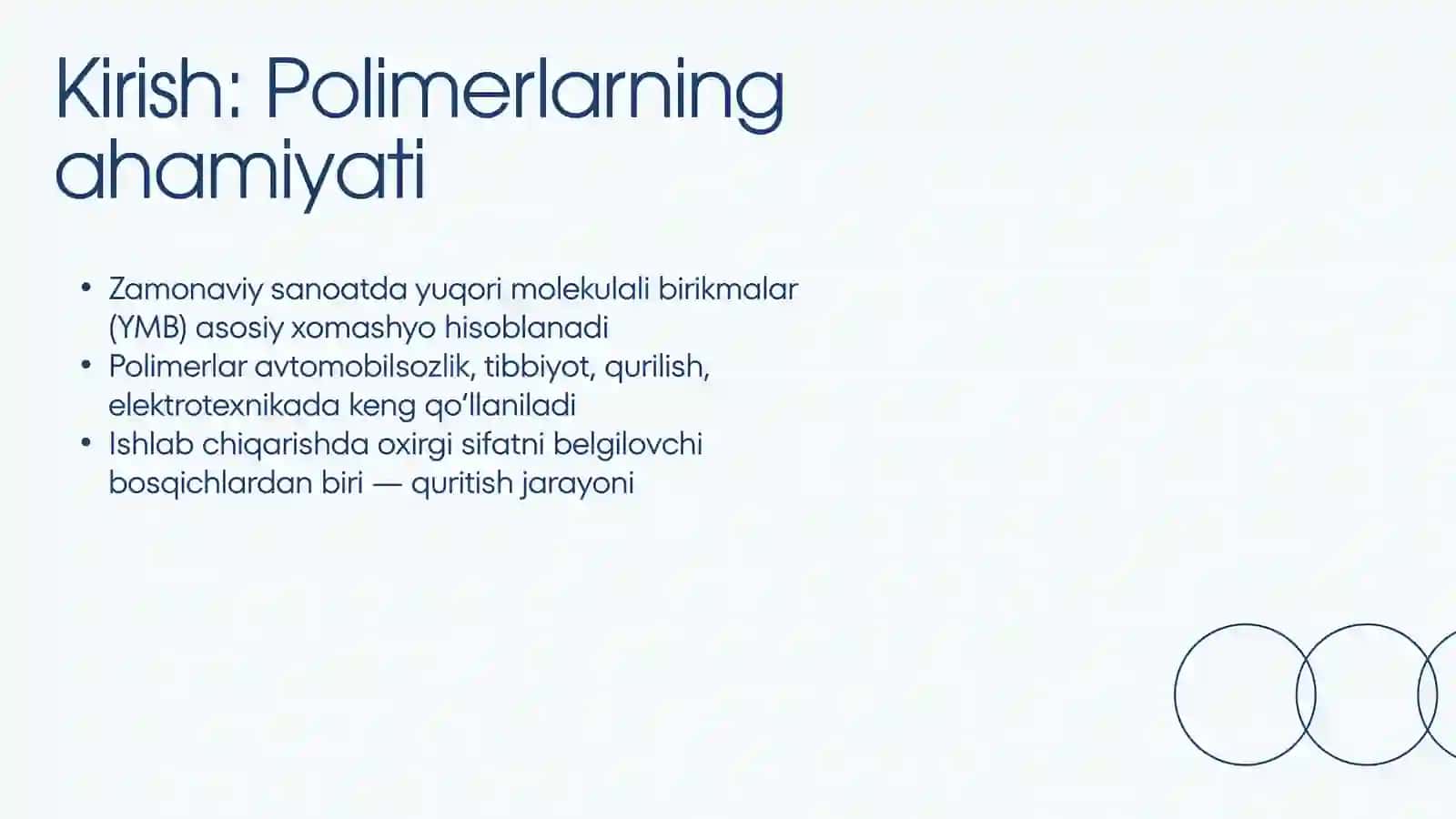 Yuqori Molekulali Birikmalar 2