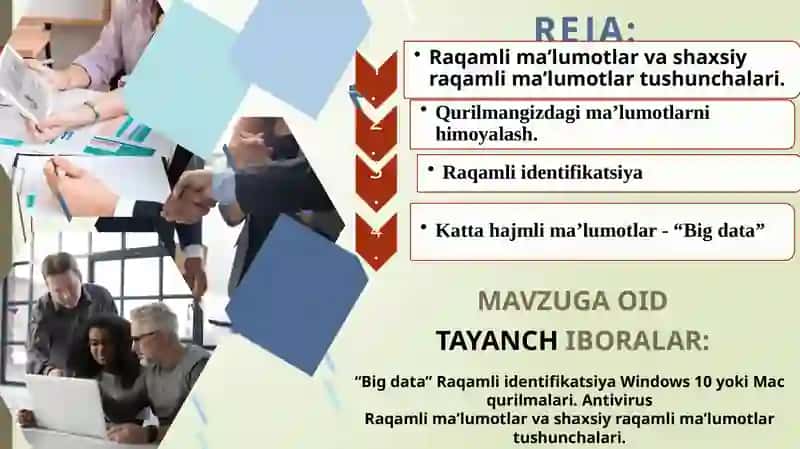 RAQAMLI MA’LUMOTLAR BILAN ISHLASH 2