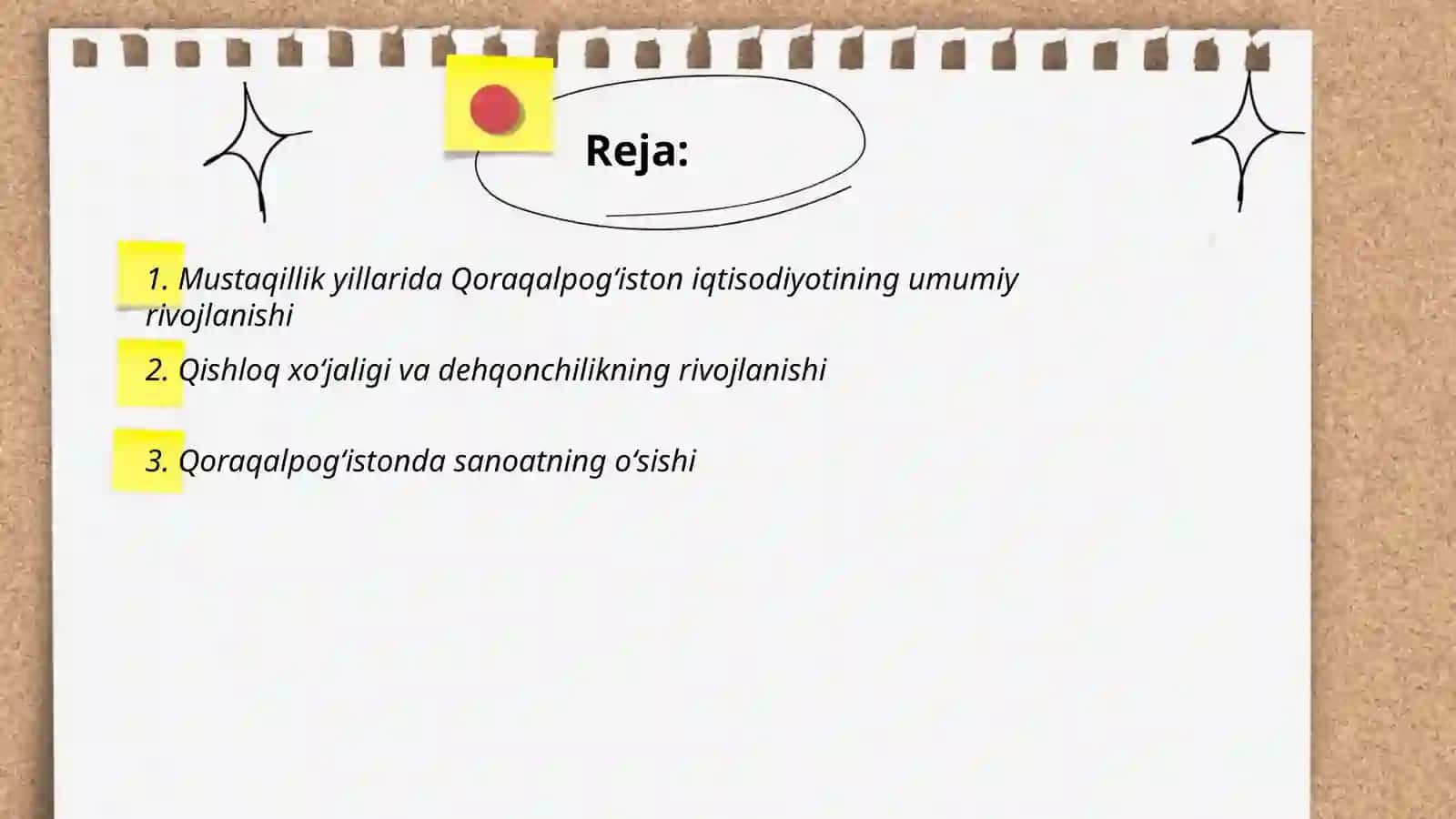 Mustaqillik yillarida Qoraqalpoģiston Respublikasining ijtimoiy-iqtisodiy rivojlanishi 2