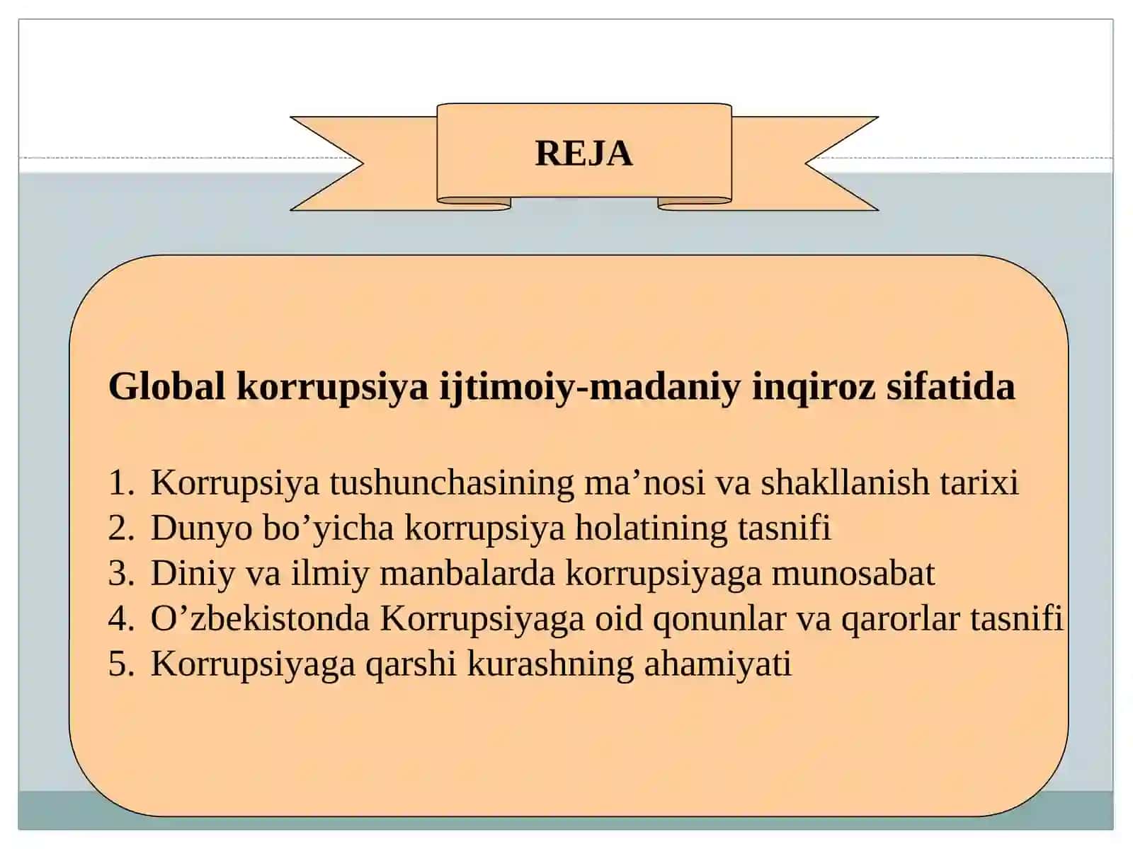 Global korrupsiya ijtimoiy-madaniy inqiroz sifatida 2