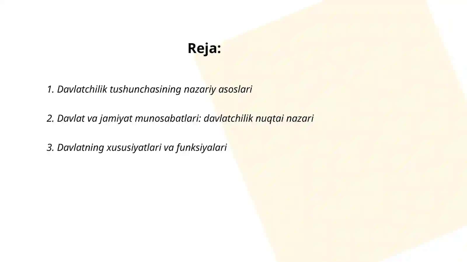 Davlatchilik tushunchasi.O'zbek davlatchiligi va uning tarixiy tushunchasi 2