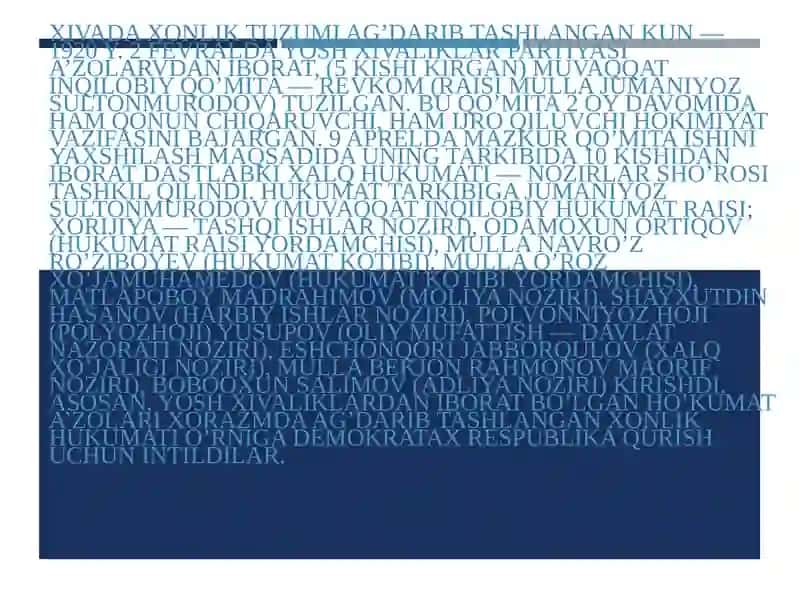 XORAZM XALQ SOVET RESPUBLIKASI 2