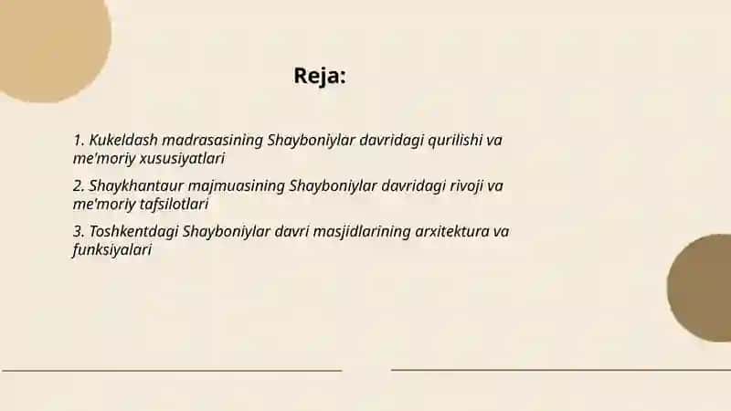 Shayboniylar davrida Toshkentda qurilgan tarixiy me'morchilik yodgorliklar 2