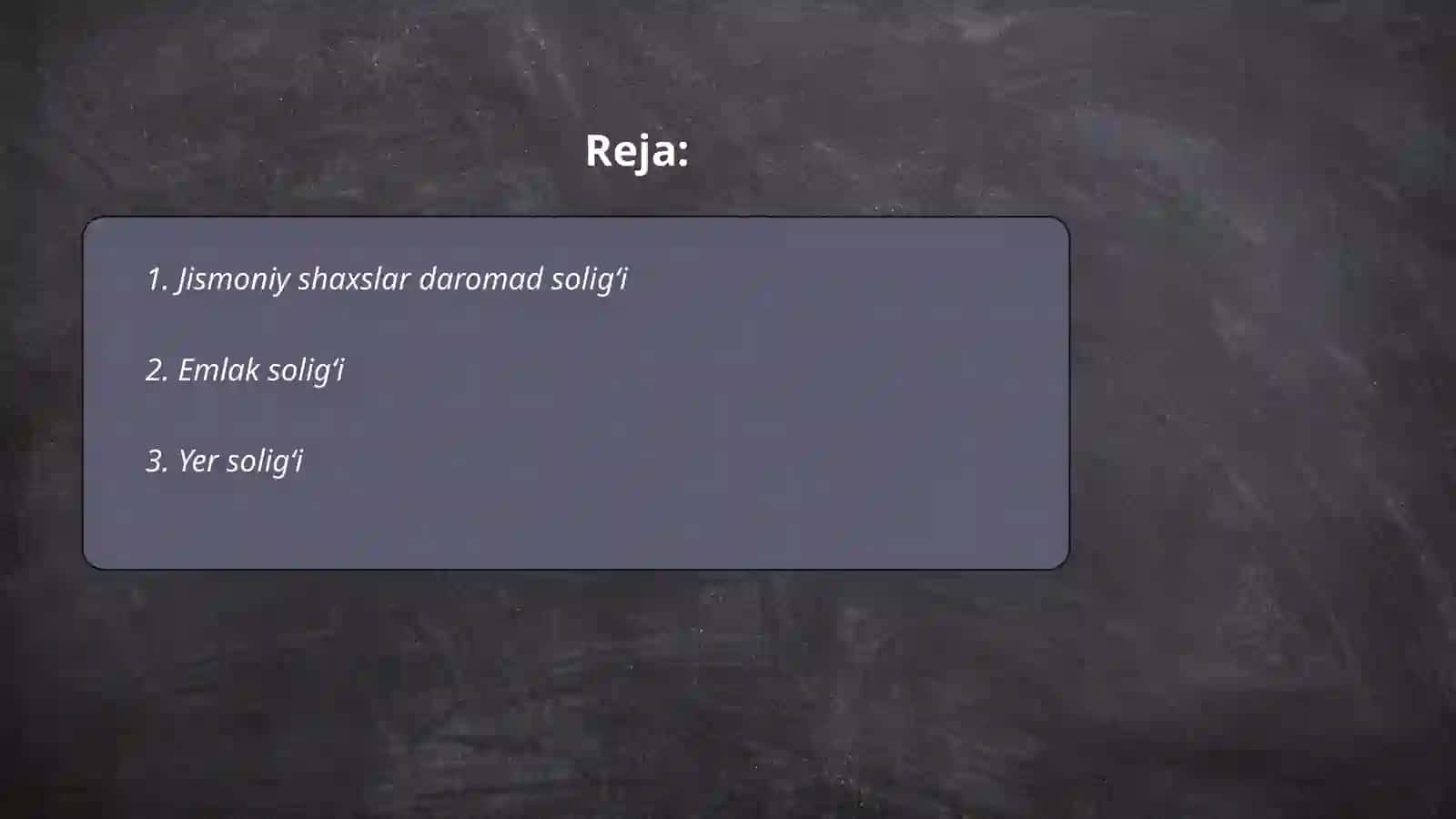 Jismoniy shaxslar daromad solig‘i 2