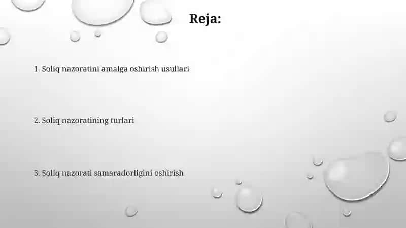 Soliq nazorati turlari 2