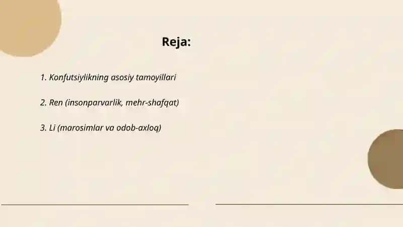 Konfutsiylik dinining asosiy goyalari 2